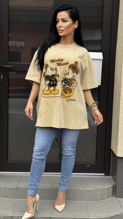 Béžové tričko Mickey 