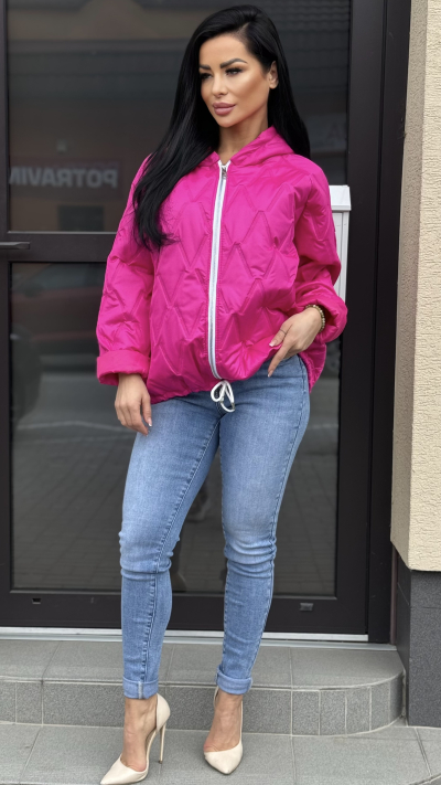 Cyklámenová Prechodná bunda