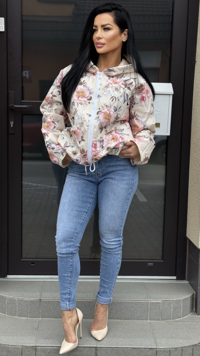 Kvetinová jarná bunda