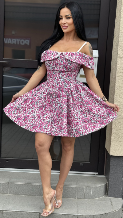 Mini Kvetinové šaty – Laura