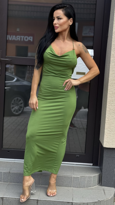 Sexy zelené obtiahnuté šaty